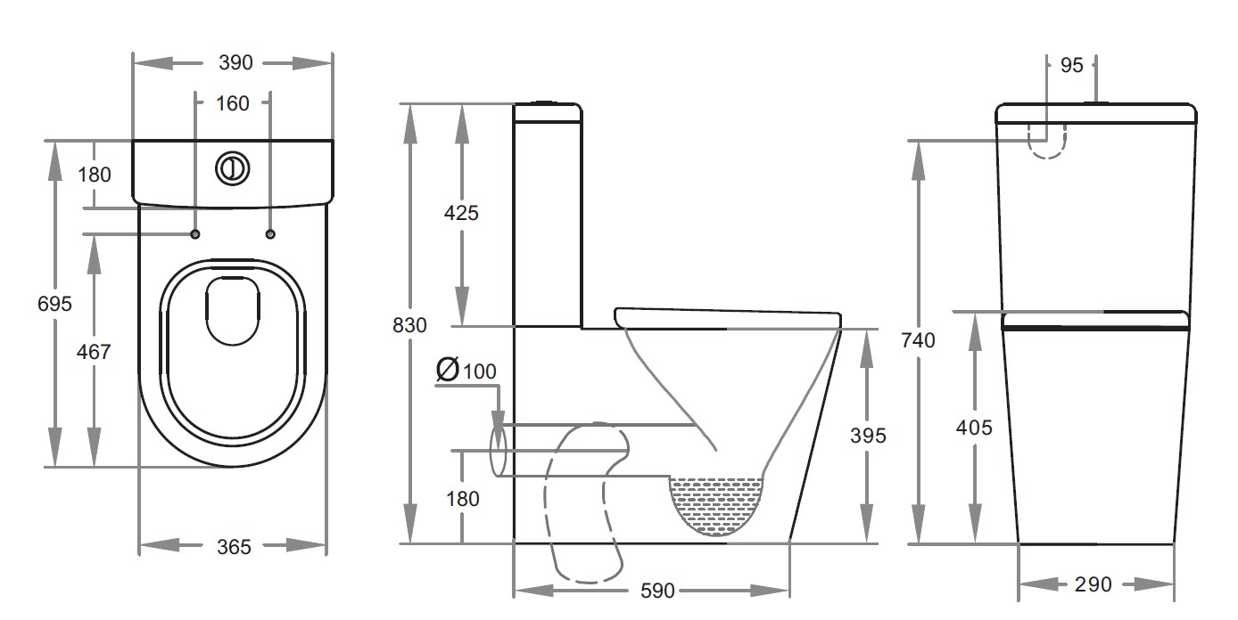Cube Curved Wall Faced Toilet Suite Cheap Toilets Perth