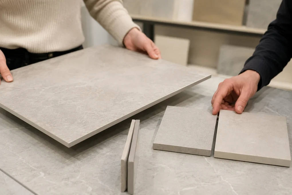 Comparing porcelain tile sizes and pressed and rectified edges