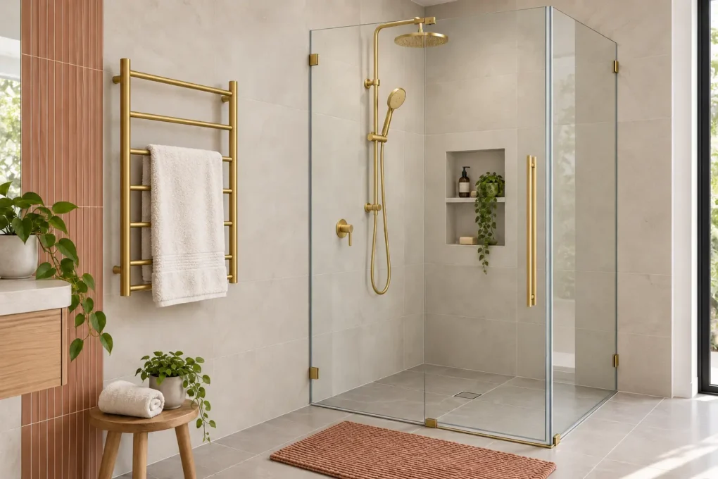New shower screen fitted as part of a weekend bathroom upgrade
