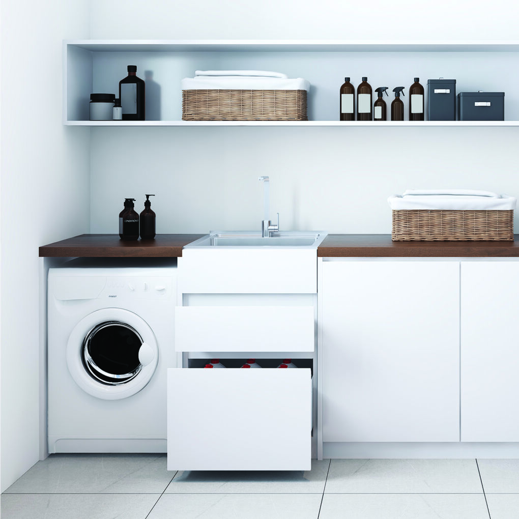 Nugleam 35L Drawer System Laundry Unit Laundry Sinks & Troughs Perth