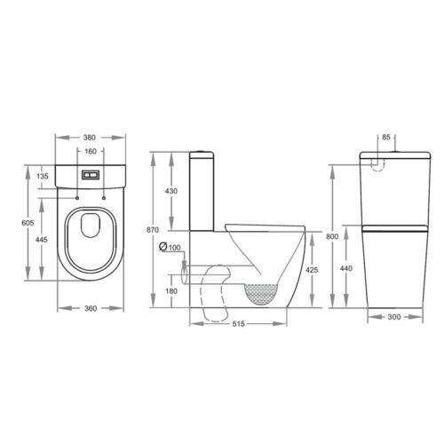 Montana Rimless Toilet Specs