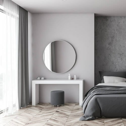 Brooklyn Round Mirror Brushed Nickel