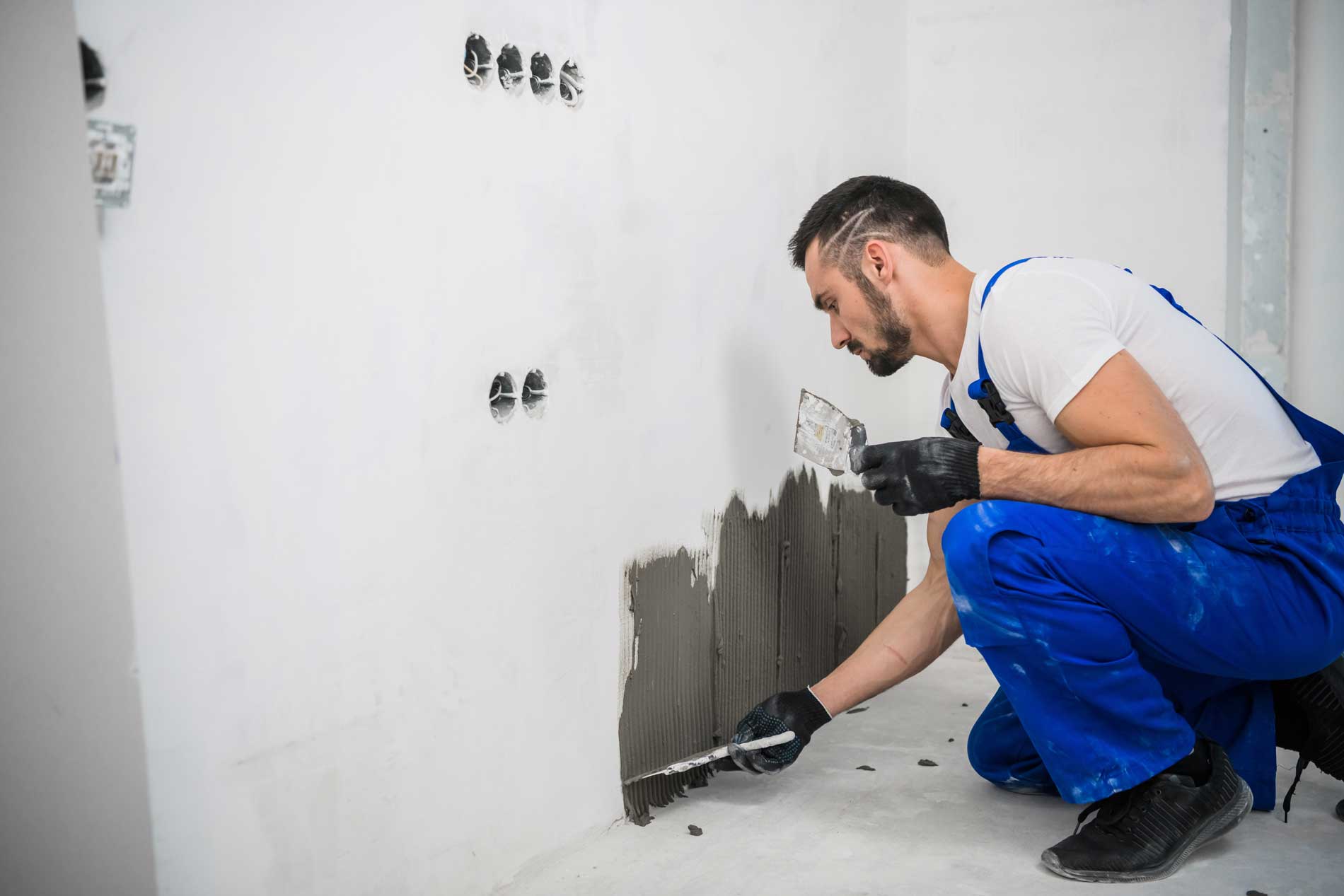 tiling over plasterboard stud wall