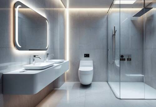 smart bathroom with technology