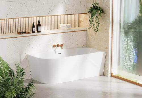 madrid back-to-wall-freestanding bath