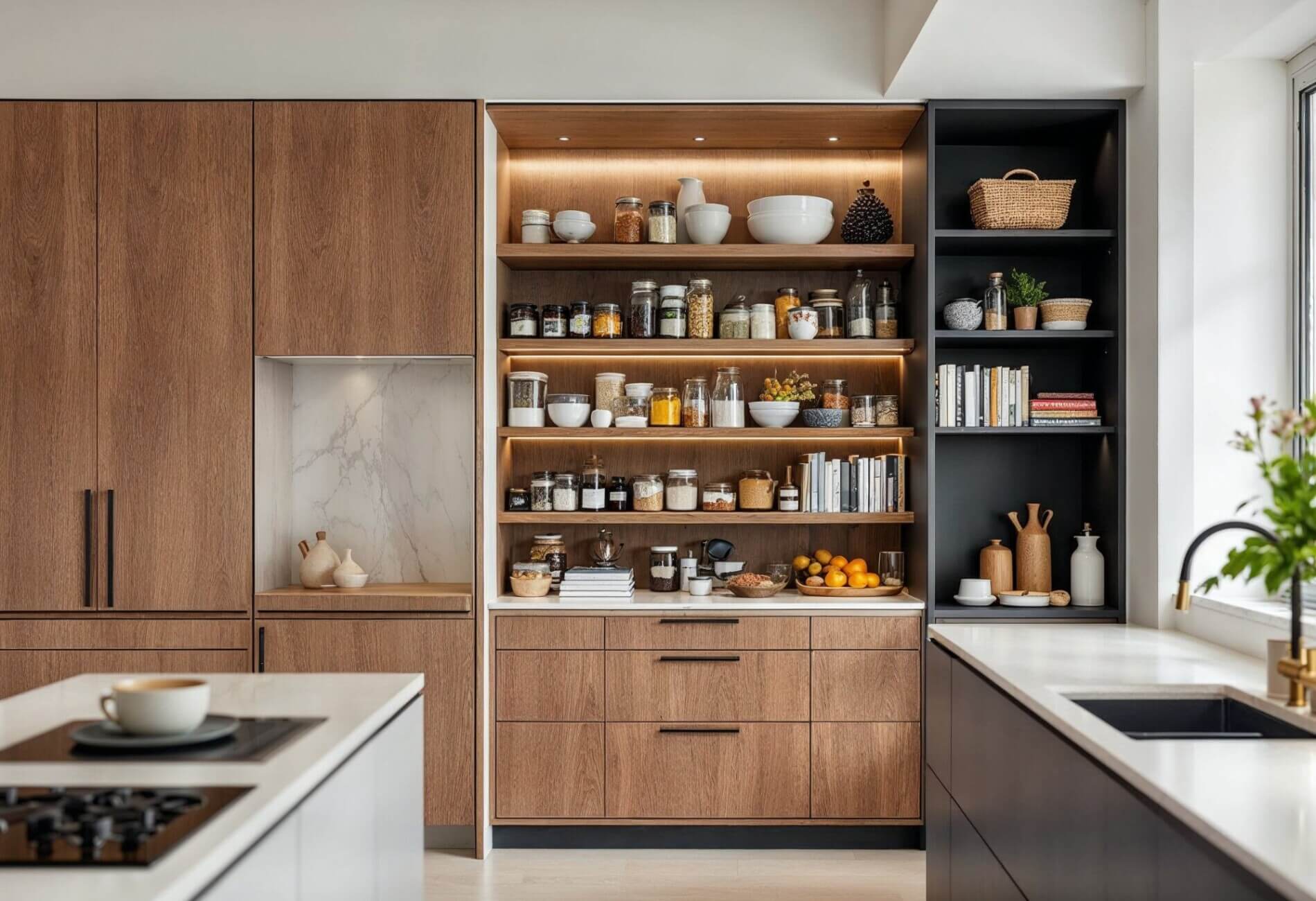 luxury kitchen with pantry
