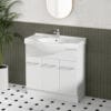 900C Jessica Semi-Recessed PVC Vanity Unit 90cm