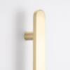 Close Up of Flat Light Gold Vertical Heated Towel Rail