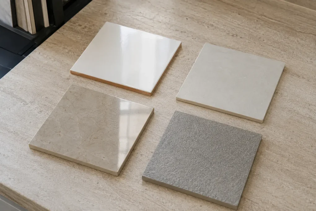 Ceramic and porcelain tile finishes compared for different home applications