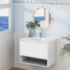 75cm Marine Vanity with Shelf day web Marine Drawer & Shelf PVC Vanity Unit 75cm