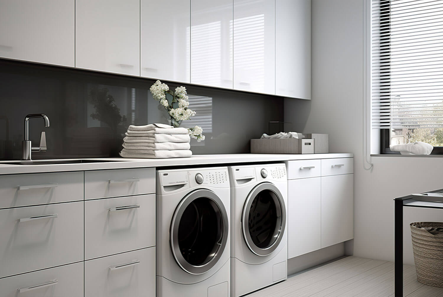 One-Wall Laundry Layout