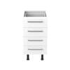 45cm 4 Drawer Base Cabinet with Sky Chrome Handle (Front View)