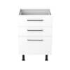 60cm-3-drawer-base-cabinet-sky-chrome-Handle-front 60cm 3 Drawer Base Cabinet with Sky Chrome Handle (Front View)