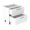80cm-2-drawer-base-cabinet-sky-chrome-Handle-open 80cm 2 Drawer Base Cabinet with Sky Chrome Handel (Drawers Open)