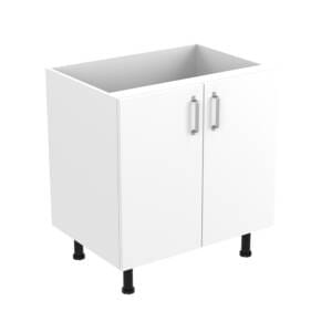 80cm Double Door Base Cabinet with Ranch Gunmetal Handel (Side View)
