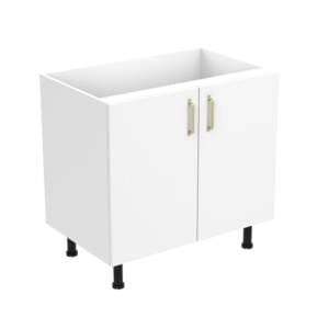 90cm Double Door Base Cabinet with Ranch Brushed Gold Handel (Side View)