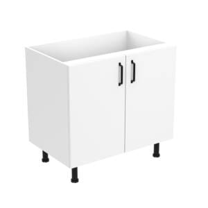 90cm Double Door Base Cabinet with Ranch Matte Black Handel (Side View)