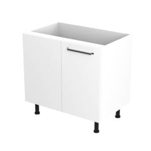 90cm Magic Corner Pull Out Cabinet Right Hand with Ranch Chrome Handel (Side View)