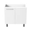 90cm-magic-corner-pull-out-cabinet-right-sky-gunmetal-Handle-front 90cm Magic Corner Pull Out Cabinet Left Hand with Sky Gunmetal Handel (Front View)