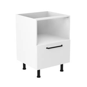 60cm Microwave Cabinet with Ranch Matte Black Handel (Side View)