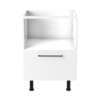 60cm Microwave Cabinet with Sky Chrome Handel (Front View)