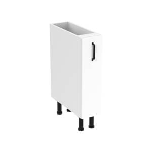 20cm Pull Out Spice Rack Cabinet with Ranch Matte Black Handel (Side View)