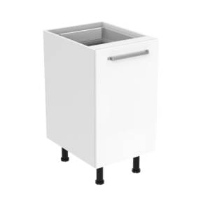 45cm Pull Out Utility Base Cabinet with Ranch Gunmetal Handel (Side View)