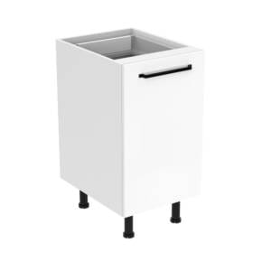 45cm Pull Out Utility Base Cabinet with Ranch Matte Black Handel (Side View)