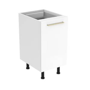 45cm Pull Out Utility Base Cabinet with Sky Brushed Gold Handel (Side View)