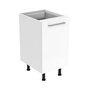 45cm Pull Out Utility Base Cabinet with Sky Gunmetal Handel (Side View)