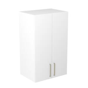80cm Double Door Pantry Topper with Sky Brushed Gold Handle (Side View)