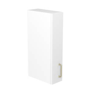 15cm Slimline Wall Cabinet with Cosmic Brushed Gold Handle (Side View)