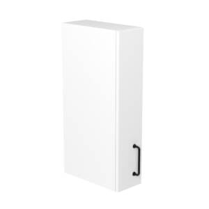 15cm Slimline Wall Cabinet with Cosmic Matte Black Handle (Side View)
