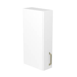 15cm Slimline Wall Cabinet with Ranch Brushed Gold Handle (Side View)