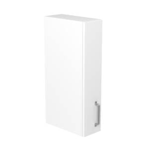 15cm Slimline Wall Cabinet with Ranch Brushed Nickel Handle (Side View)