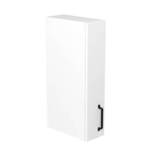 15cm Slimline Wall Cabinet with Ranch Matte Black Handle (Side View)