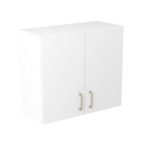 80cm Double Door Wall Cabinet with Cosmic Brushed Gold Handle (Side View)