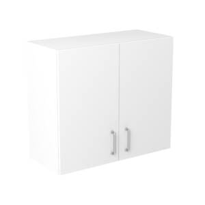 80cm Double Door Wall Cabinet with Cosmic Brushed Nickel Handle (Side View)