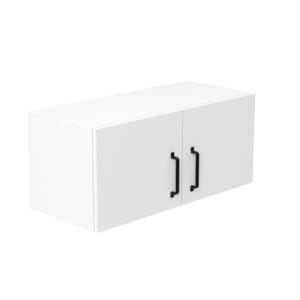 80cm Double Door Refrigerator Cabinet with Ranch Matte Black Handle (Side View)