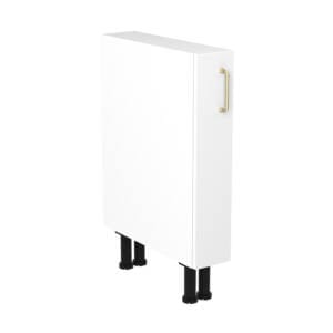 15cm Slimline Base Cabinet Left Hand with Cosmic Brushed Gold Handle (Side View)