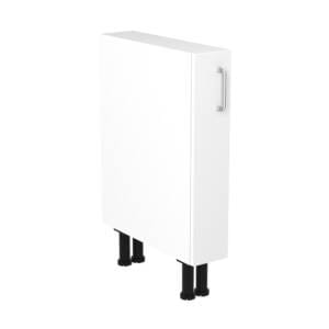 15cm Slimline Base Cabinet Left Hand with Cosmic Brushed Nickel Handle (Side View)