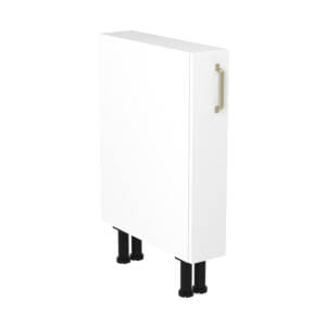 15cm Slimline Base Cabinet Left Hand with Ranch Brushed Gold Handle (Side View)