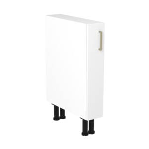 15cm Slimline Base Cabinet Left Hand with Sky Brushed Gold Handle (Side View)