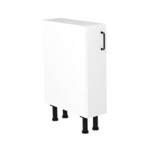 20cm Base Cabinet Left Hand with Cosmic Matte Black Handle (Side View)