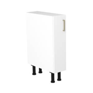 20cm Base Cabinet Left Hand with Sky Brushed Gold Handle (Side View)