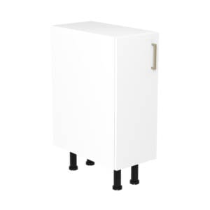 30cm Base Cabinet Left Hand with Sky Brushed Gold Handle (Side View)