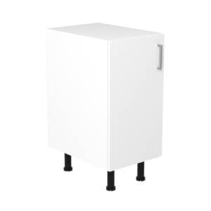 40cm Base Cabinet Left Hand with Sky Brushed Nickel Handle (Side View)