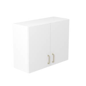 90cm Double Door Wall Cabinet with Cosmic Brushed Gold Handle (Side View)