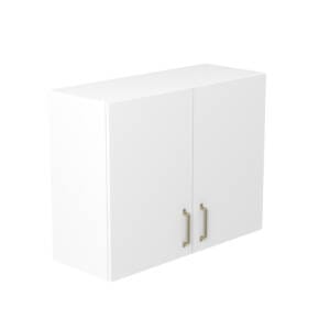 90cm Double Door Wall Cabinet with Ranch Brushed Gold Handle (Side View)