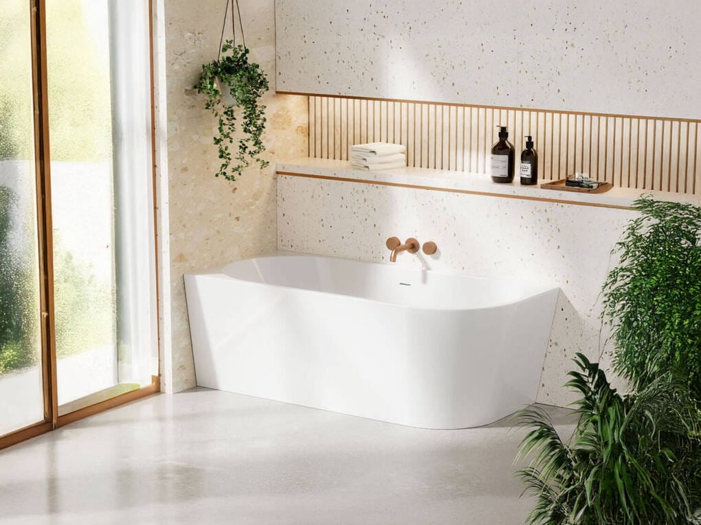 Madrid Left-hand Back to Wall Corner Bath 160cm